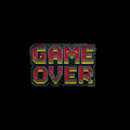 FP ORIGINAL GAMING GAME OVER ENAMEL PIN BADGE