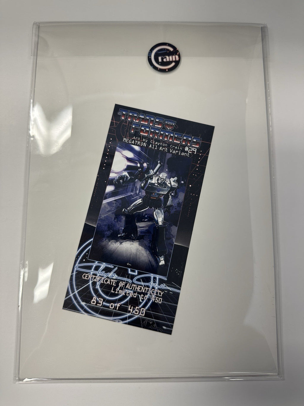 TRANSFORMERS CLAYTON CRAIN MEGATRON MEGCAON All Art VIRGIN NM+