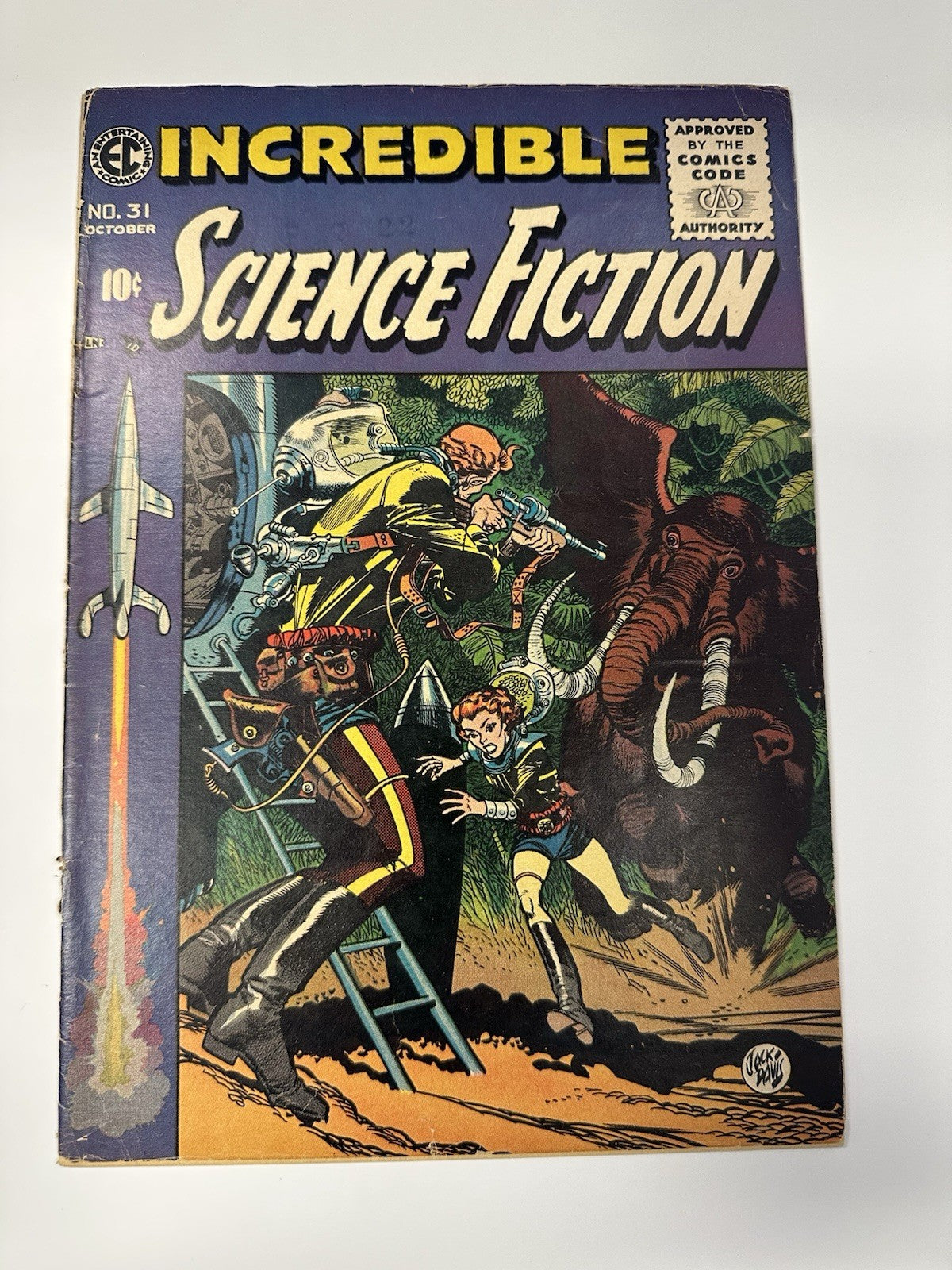 incredible science fiction #31 EC comics Golden Age VG/FN detached Bottom Staple