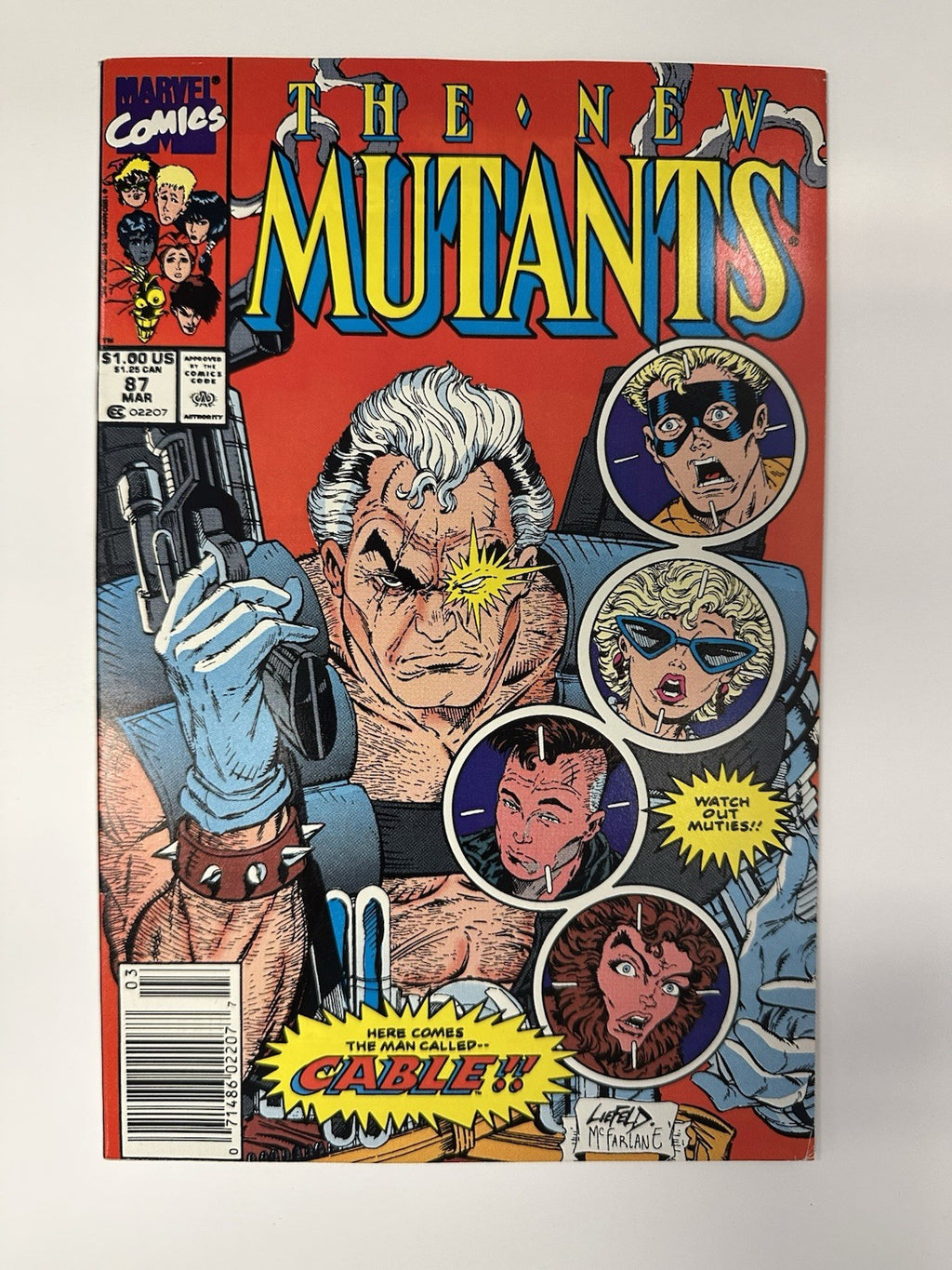 NEW MUTANTS #87 (1990) NEWSSTAND 1ST APP OF CABLE NM-