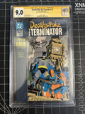 Deathstroke The Terminator #8 CGC 9.0 Signed By Marv Wolfman
