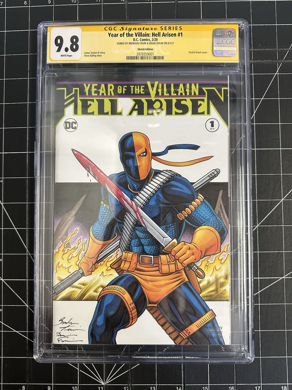 Hell Arisen 1 Series Year of the Villain Blank Variant 9.8 Original Art Fraim